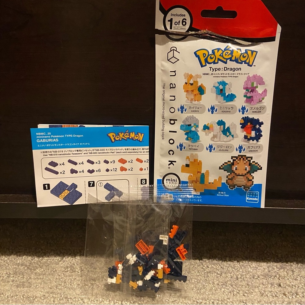 Gaburias Nanoblock Pokemon Dragon Type Mininano Blocks Pokémon Center Japan